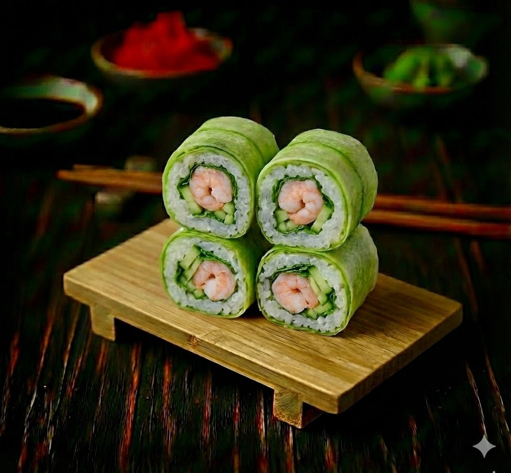 Springroll Crevette Concombre Menthe